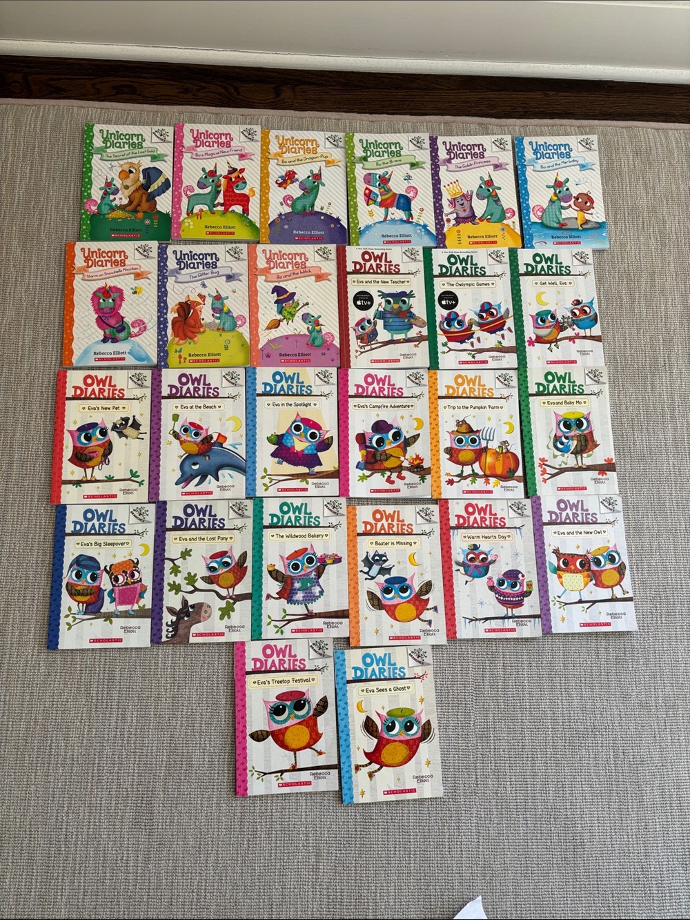 Set of 26 Owl Diaries & Unicorn Diaries Books